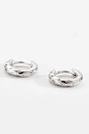 925 Sterling Silver Huggie Earrings Earrings - Tophatter Daily Deals