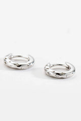925 Sterling Silver Huggie Earrings Earrings - Tophatter Daily Deals