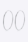 925 Sterling Silver Hoop Earrings Earrings - Tophatter Daily Deals