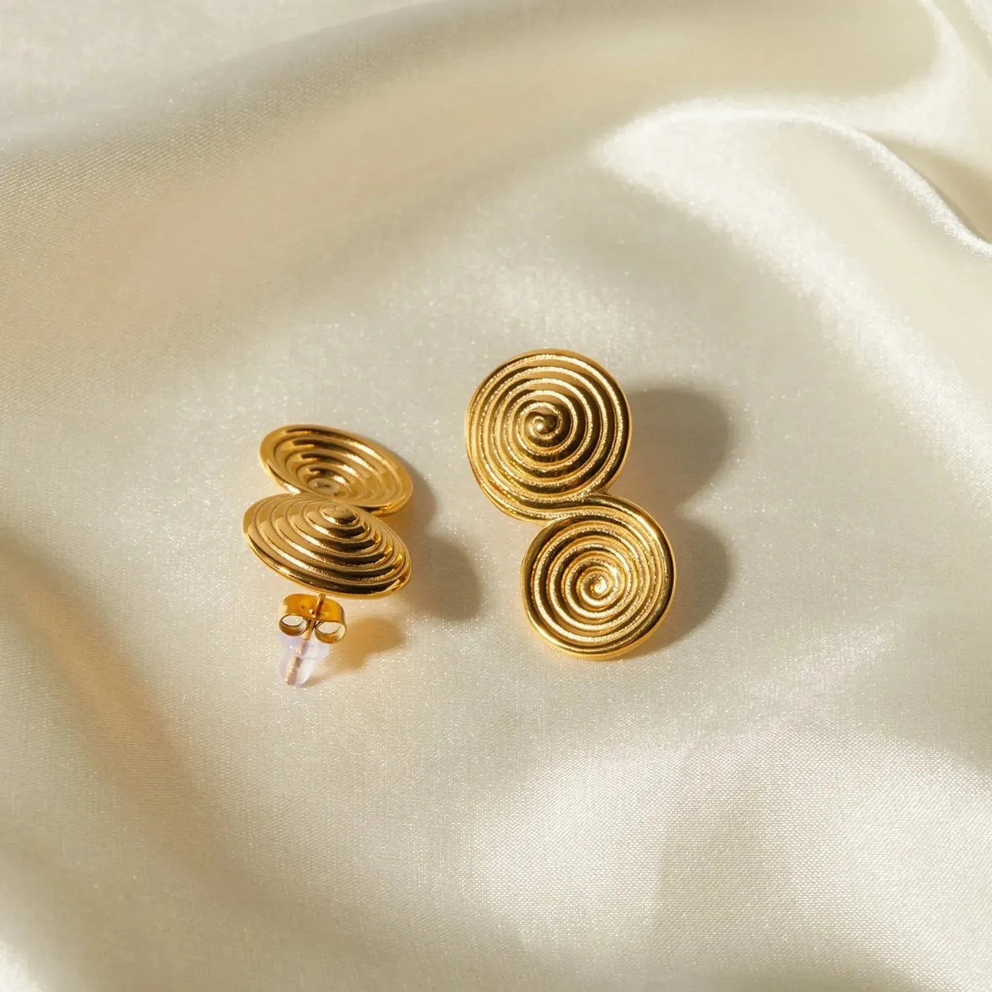 18K Gold-Plated Stainless Steel Earrings Earrings - Tophatter Daily Deals