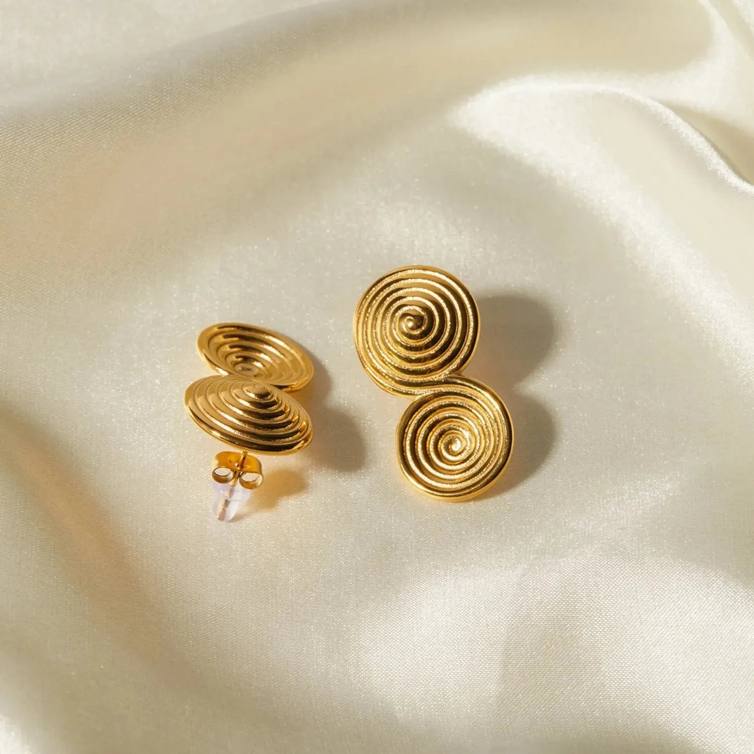 18K Gold-Plated Stainless Steel Earrings Earrings - Tophatter Daily Deals