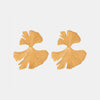 Ginkgo Biloba Design Stud Earrings Gold One Size Earrings - Tophatter Daily Deals