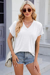 V-Neck Short Sleeve T-Shirt Women's T-Shirts - Tophatter Daily Deals