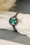 925 Sterling Silver Paraiba Blue Zircon 4-Prong Ring Rings - Tophatter Daily Deals