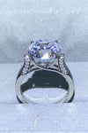 5 Carat Moissanite Platinum-Plated Ring - Tophatter Shopping Deals