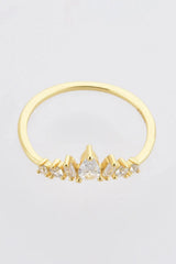 Zircon 925 Sterling Silver Ring Rings - Tophatter Daily Deals