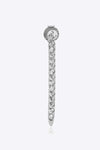 Zircon 925 Sterling Silver Single Earring Silver One Size Earrings - Tophatter Daily Deals