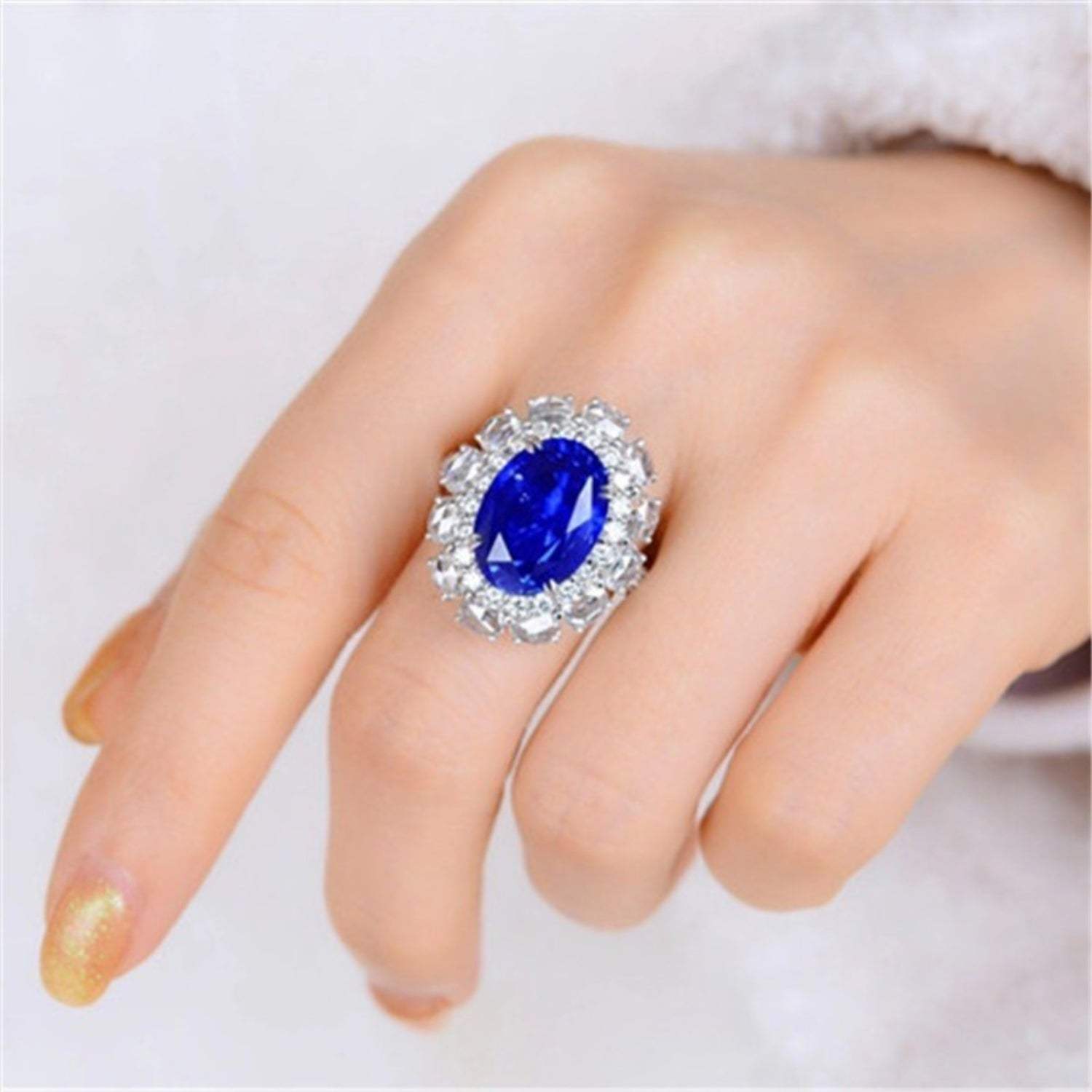 Platinum-Plated Zircon Ring Silver One Size Rings - Tophatter Daily Deals