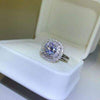 2 Carat Moissanite 925 Sterling Silver Ring Moissanite - Tophatter Daily Deals