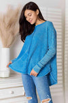 Zenana Center Seam Waffle-Knit Top Blouses - Tophatter Daily Deals