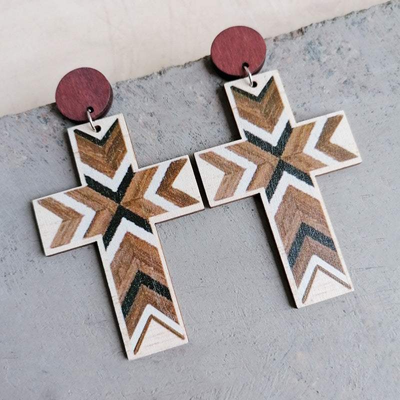 Cross Drop Earrings Earrings - Tophatter Daily Deals