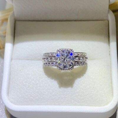 2 Carat Moissanite 925 Sterling Silver Ring Moissanite - Tophatter Daily Deals