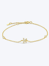 G To K Zircon 925 Sterling Silver Bracelet K-Gold One Size Bracelets - Tophatter Daily Deals
