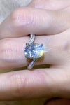 3 Carat Moissanite Side Stone Ring Moissanite - Tophatter Daily Deals