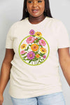 Simply Love Full Size Flower Graphic Cotton Tee Women's T-Shirts - Tophatter Daily Deals