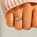 925 Sterling Silver Twisted Open Ring Rings - Tophatter Daily Deals