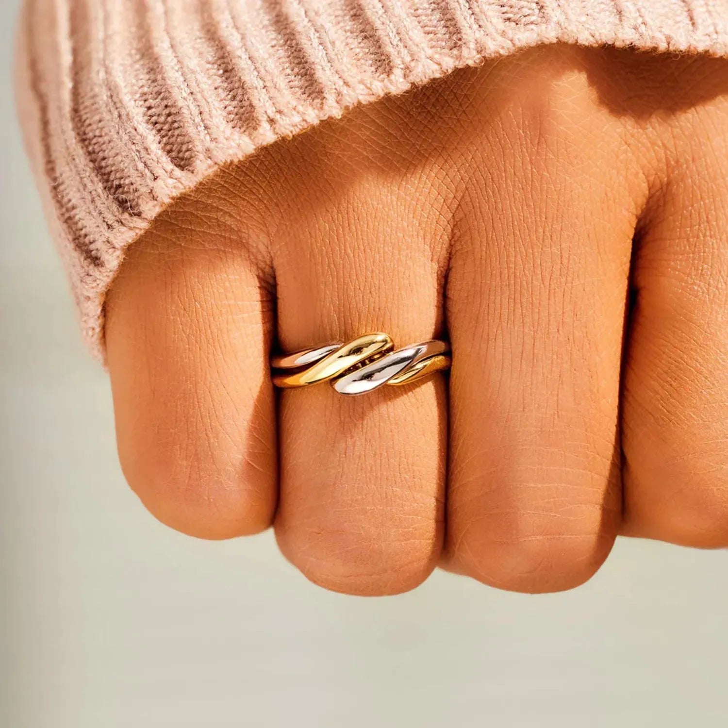 925 Sterling Silver Twisted Open Ring Rings - Tophatter Daily Deals