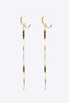 925 Sterling Silver Long Snake Chain Earrings Earrings - Tophatter Daily Deals