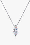 1 Carat Moissanite 925 Sterling Silver Necklace Silver One Size Moissanite - Tophatter Daily Deals