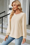 Round Neck Flounce Sleeve T-Shirt Women's T-Shirts - Tophatter Daily Deals