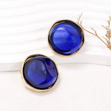 Alloy Geometric Earrings Royal Blue One Size Earrings - Tophatter Daily Deals