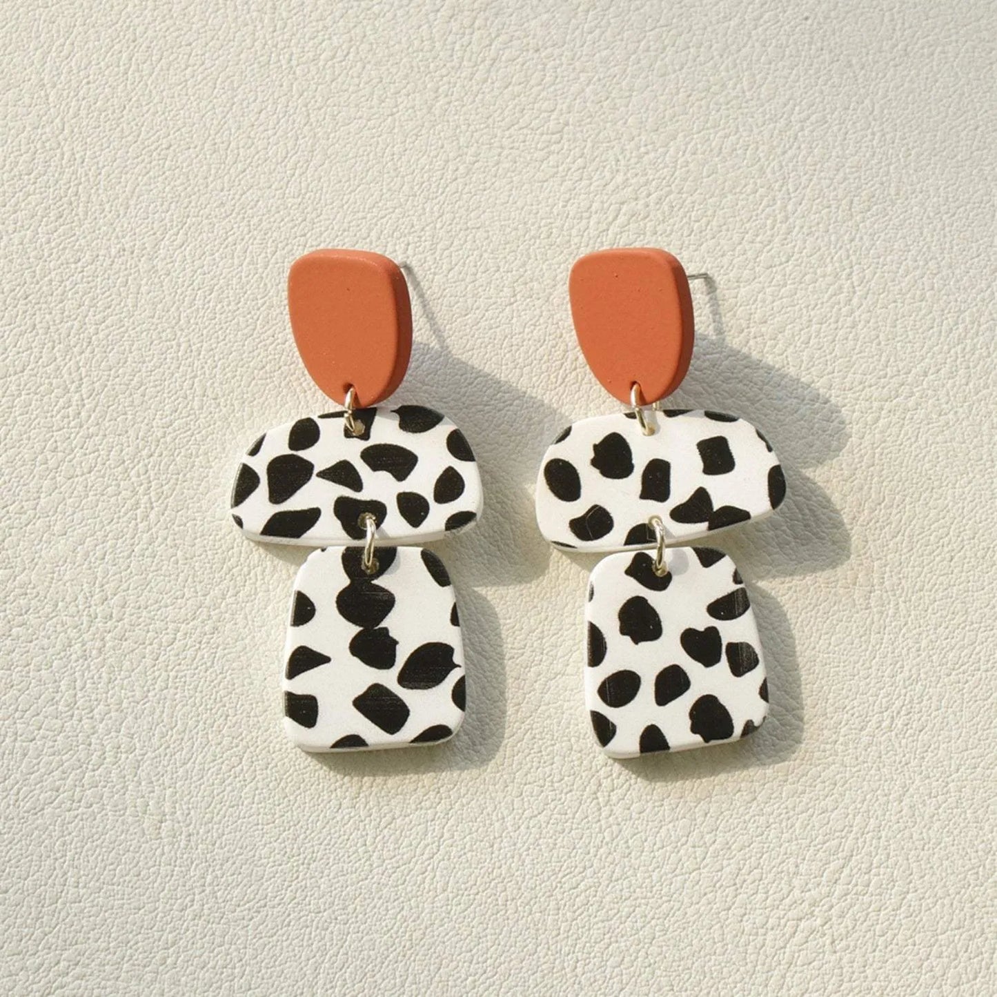Geometric Contrast Acrylic Dangle Earrings Style B One Size Earrings - Tophatter Daily Deals