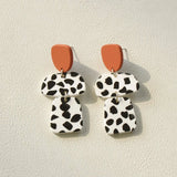 Geometric Contrast Acrylic Dangle Earrings Style B One Size Earrings - Tophatter Daily Deals