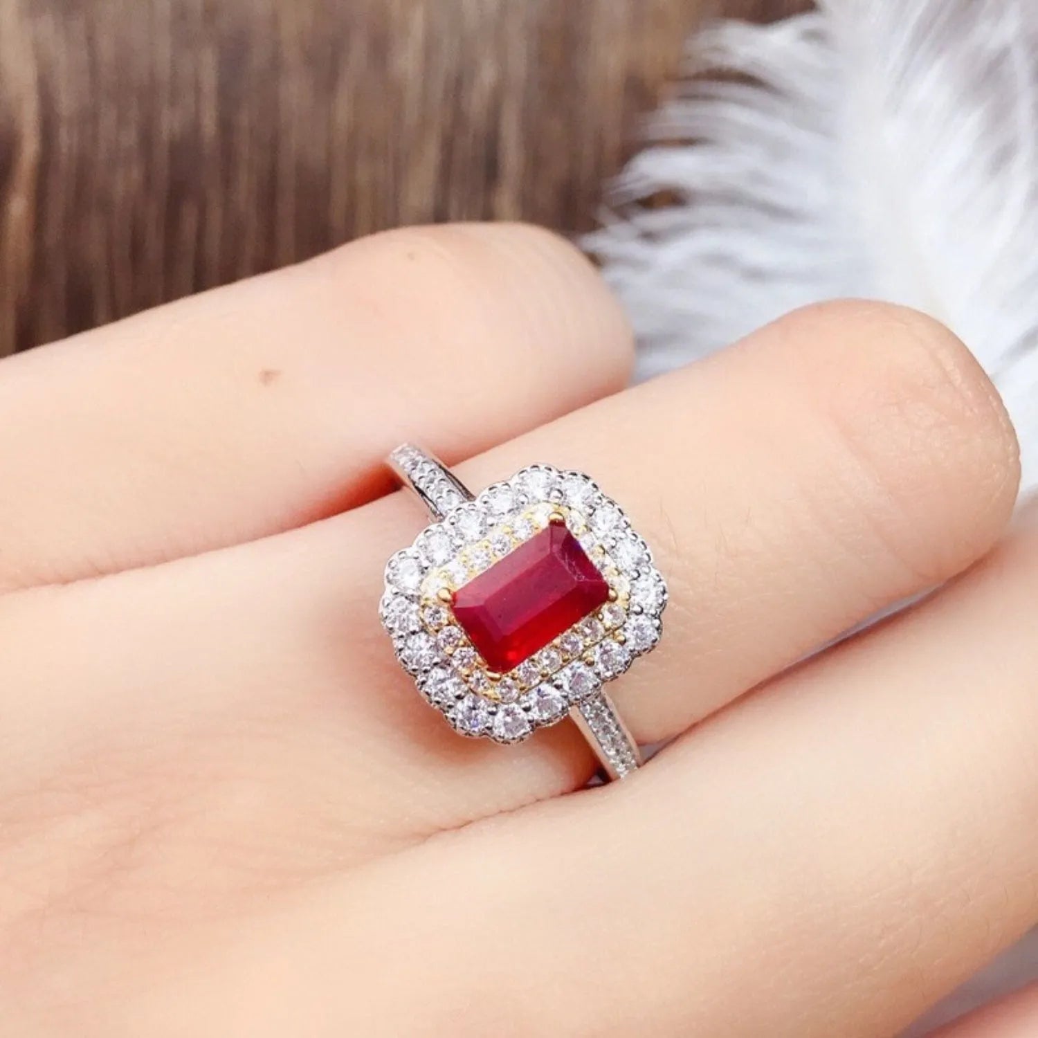 Silver Plated Zircon Ring Silver One Size Rings - Tophatter Daily Deals