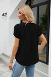 Petal Sleeve V-Neck Top Blouses - Tophatter Daily Deals