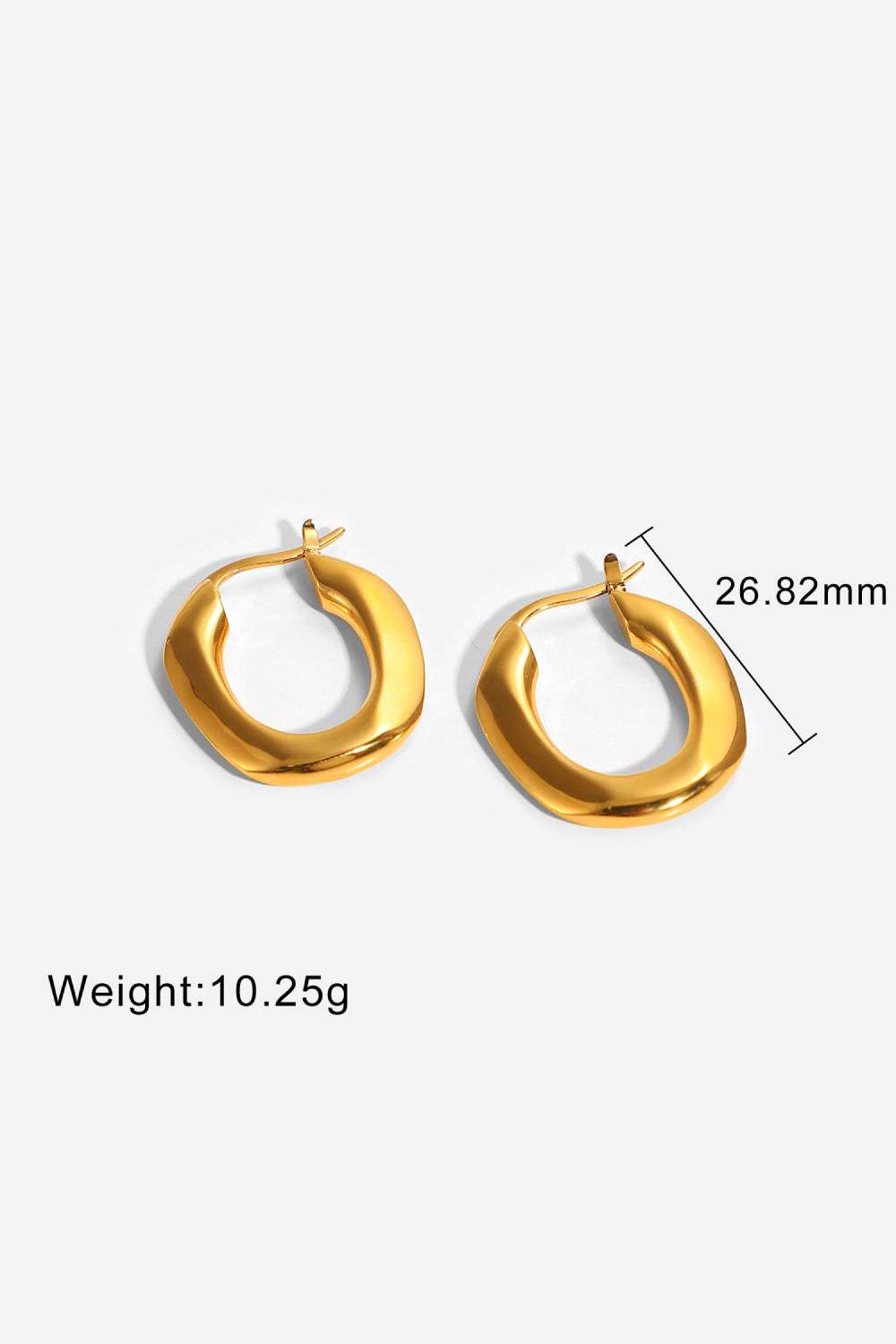 Oval Hoop Earrings Earrings - Tophatter Daily Deals