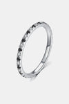 925 Sterling Silver Cubic Zirconia Ring Black Rings - Tophatter Daily Deals