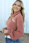 Ribbed Turtleneck Bolero and Tank Set Blouses - Tophatter Daily Deals