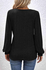 Square Neck Puff Sleeve Blouse Blouses - Tophatter Daily Deals