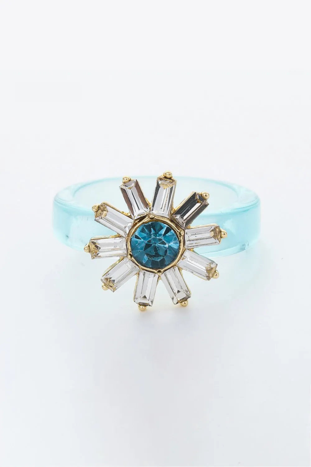 5-Piece Wholesale Only With You Sunflower Ring Blue One Size Rings - Tophatter Daily Deals