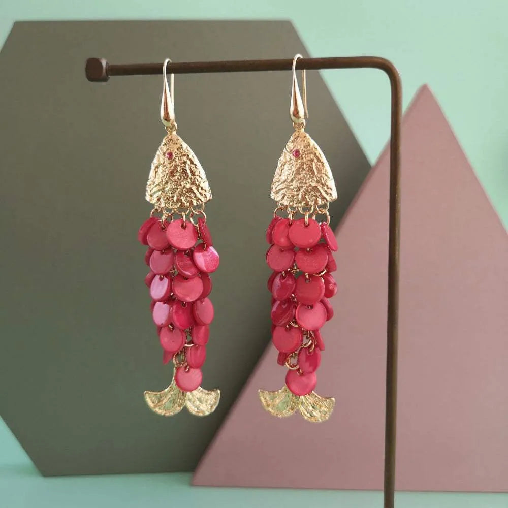 Fish Shape Dangle Earrings Earrings - Tophatter Daily Deals