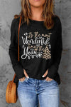 Slogan Graphic Long Sleeve T-Shirt Women's T-Shirts - Tophatter Daily Deals