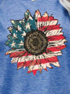 US Flag Flower Graphic Tee Women's T-Shirts - Tophatter Daily Deals