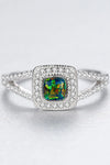 Opal 925 Sterling Silver Split Shank Ring Multicolor Opal - Tophatter Daily Deals