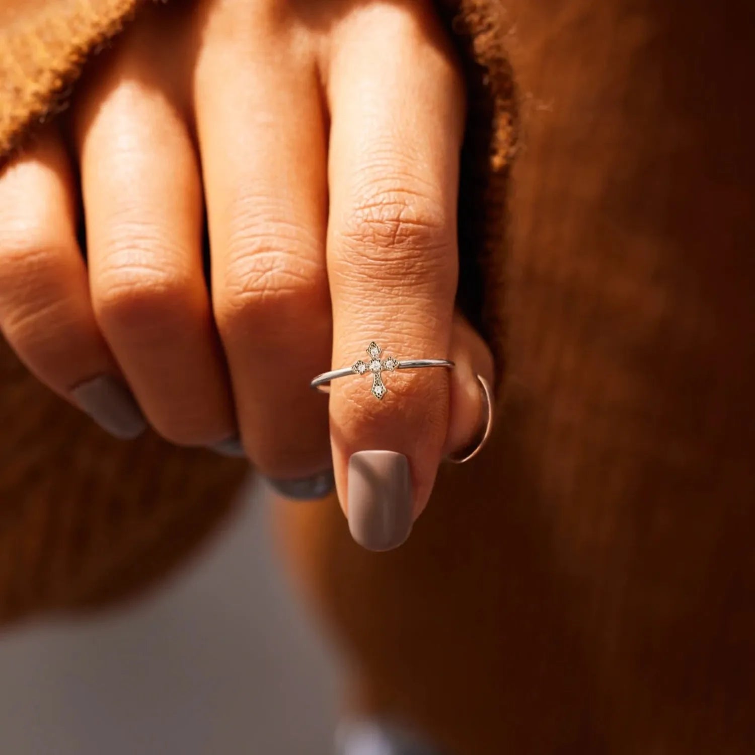 925 Sterling Silver Cross Ring Rings - Tophatter Daily Deals