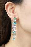 Multicolored Glass Stone Dangle Earrings Multicolor One Size Earrings - Tophatter Daily Deals