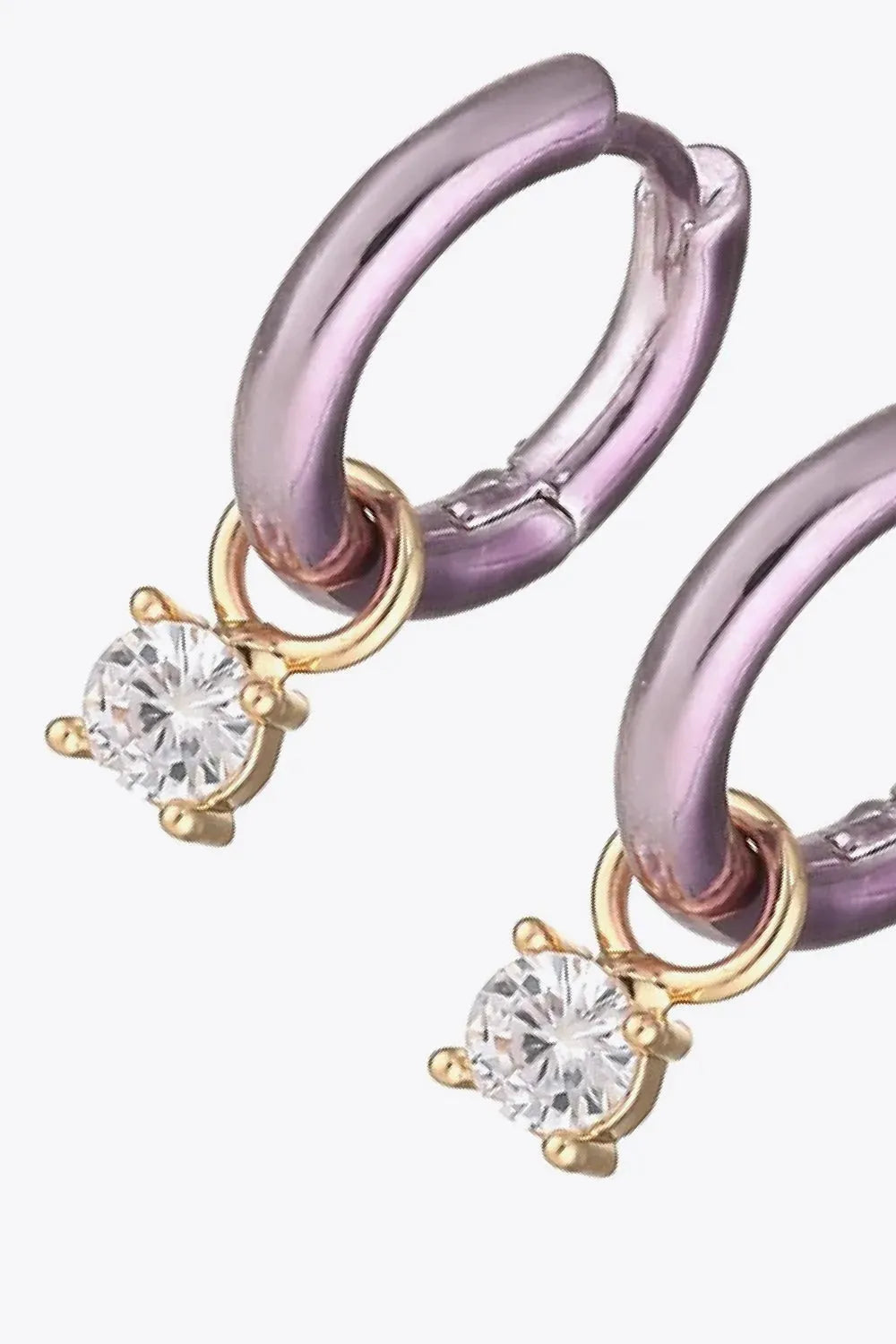 Zircon Huggie Drop Earrings Earrings - Tophatter Daily Deals