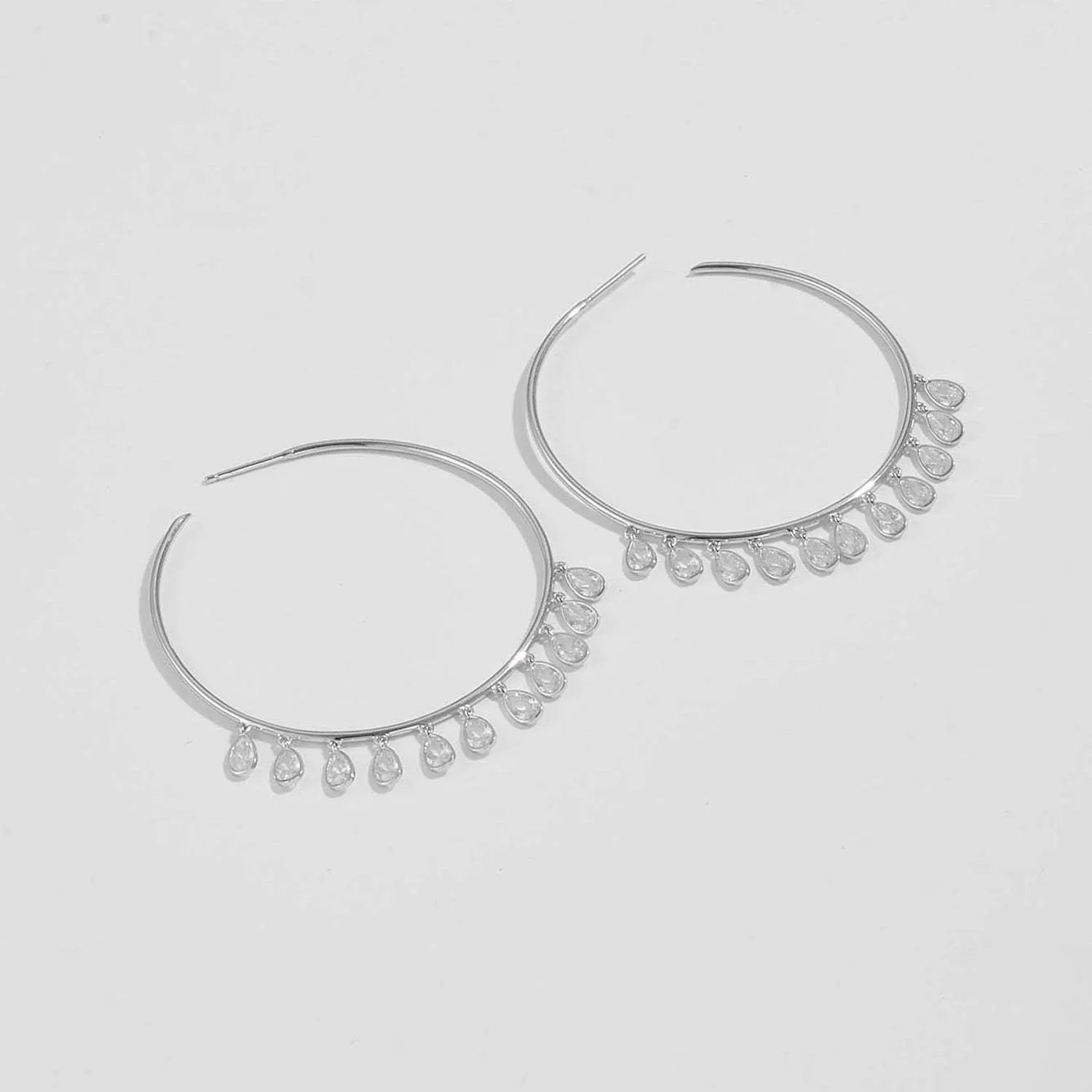 Inlaid Zircon 925 Sterling Silver Earrings Earrings - Tophatter Daily Deals