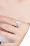 925 Sterling Silver Teardrop Moissanite Ring Moissanite - Tophatter Daily Deals