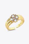 Zircon 925 Sterling Silver Open Ring Pastel Blue One Size Rings - Tophatter Daily Deals