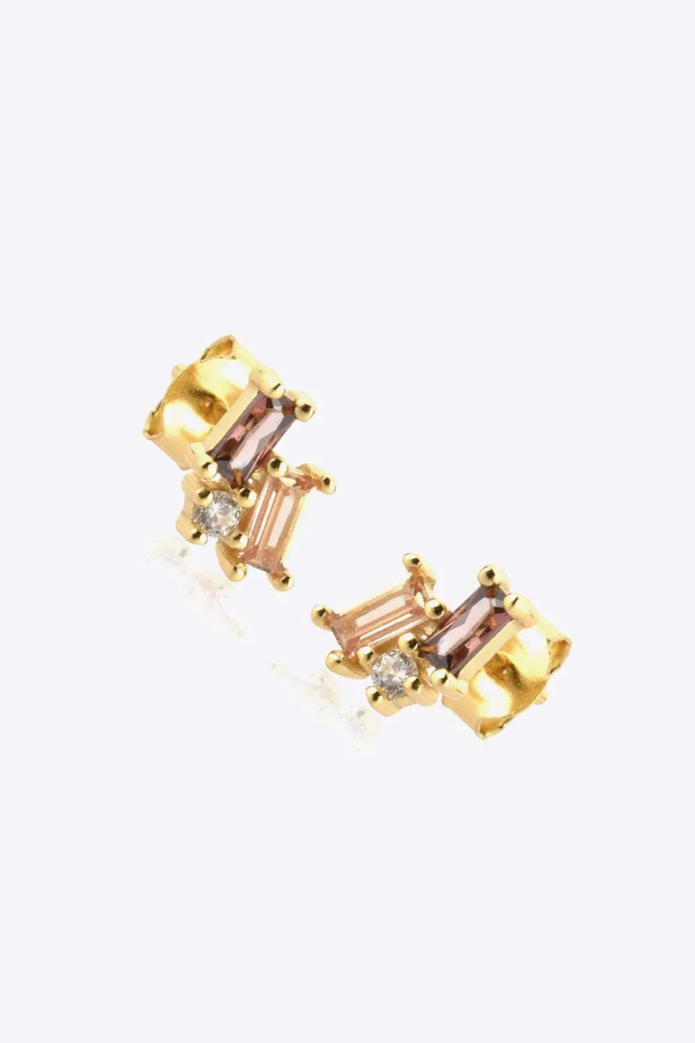 Zircon 925 Sterling Silver Stud Earrings Earrings - Tophatter Daily Deals
