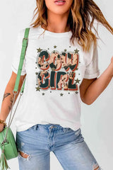 COWGIRL Graphic Tee Shirt Women's T-Shirts - Tophatter Daily Deals