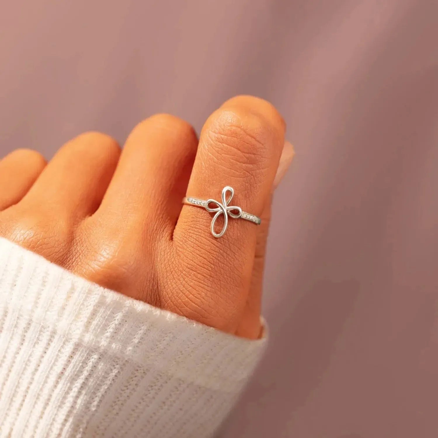 925 Sterling Silver Geometric Ring Rings - Tophatter Daily Deals