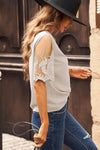 Half Sleeve Round Neck Blouse Blouses - Tophatter Daily Deals