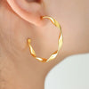 Titanium Steel C-Hoop Earrings Earrings - Tophatter Daily Deals