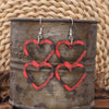 Cutout Heart Shape Wood Earrings Earrings - Tophatter Daily Deals